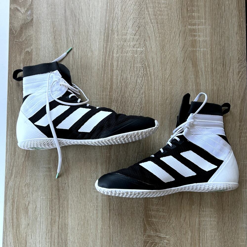 Adidas Unisex Speedex 18 Black and White Colorway Boxing Shoes Size 10